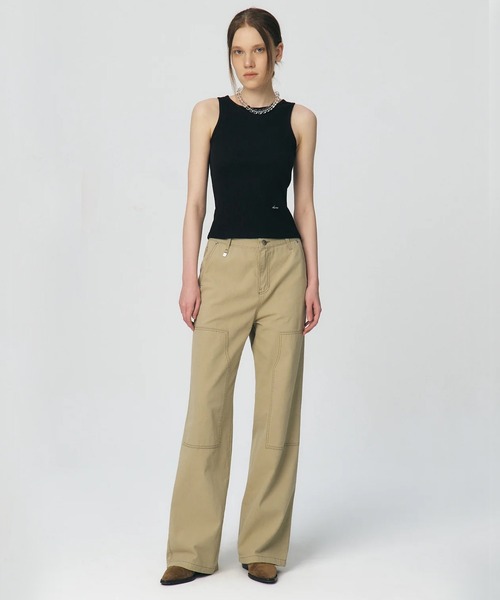 KUME（クメ）の「KUME/ Basic Tank Top / KM-25SS-TS01 秋服 冬服（タンクトップ・レディース・ホワイト/ブラック・M）」の11枚目の写真