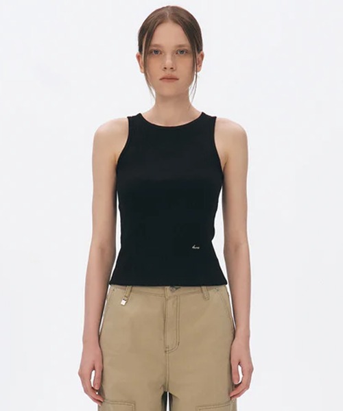 KUME（クメ）の「KUME/ Basic Tank Top / KM-25SS-TS01 秋服 冬服（タンクトップ・レディース・ホワイト/ブラック・M）」の12枚目の写真