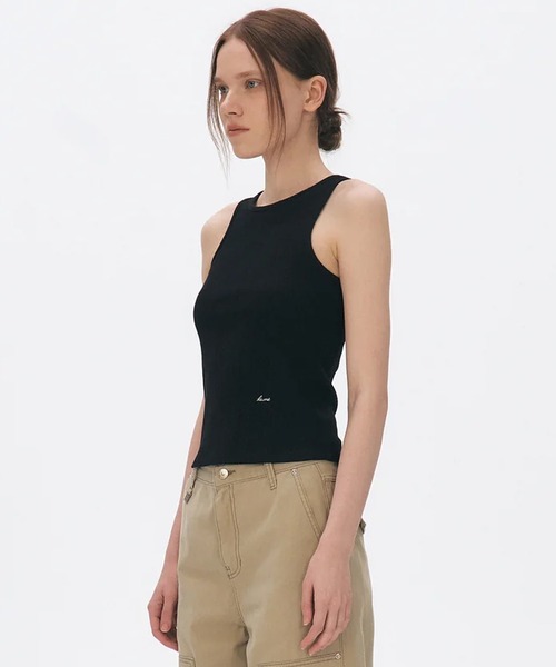 KUME（クメ）の「KUME/ Basic Tank Top / KM-25SS-TS01 秋服 冬服（タンクトップ・レディース・ホワイト/ブラック・M）」の13枚目の写真
