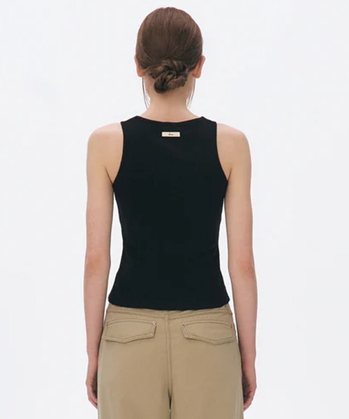 KUME（クメ）の「KUME/ Basic Tank Top / KM-25SS-TS01 秋服 冬服（タンクトップ・レディース・ホワイト/ブラック・M）」の14枚目の写真