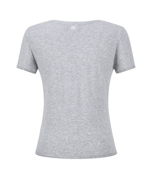 REEMNIK（リームニック）の「MUTE BLANK SHORT-SLEEVED T-SHIRT [MELANGE GRAY]（Tシャツ/カットソー・レディース・グレー・SMALL/MEDIUM）」の7枚目の写真