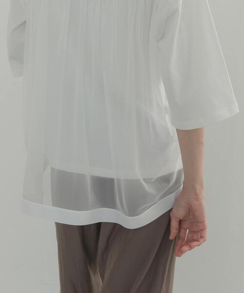 URBAN RESEARCH DOORS(アーバンリサーチドアーズ)の「バックシアー切替プルオーバー(Tシャツ/カットソー・レディース・ネイビー/オフホワイト・FREE)」の8枚目の写真
