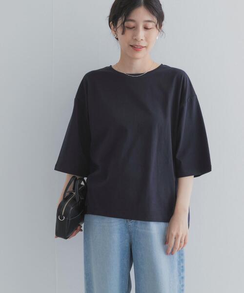 URBAN RESEARCH DOORS(アーバンリサーチドアーズ)の「バックシアー切替プルオーバー(Tシャツ/カットソー・レディース・ネイビー/オフホワイト・FREE)」の16枚目の写真