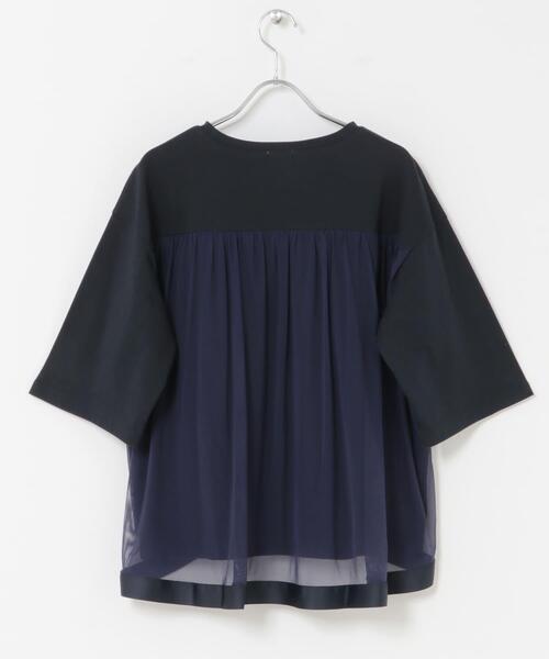 URBAN RESEARCH DOORS(アーバンリサーチドアーズ)の「バックシアー切替プルオーバー(Tシャツ/カットソー・レディース・ネイビー/オフホワイト・FREE)」の21枚目の写真