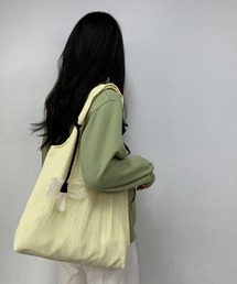 Mignonjour/フラワーチャーム付きパステルトートバッグ M2959