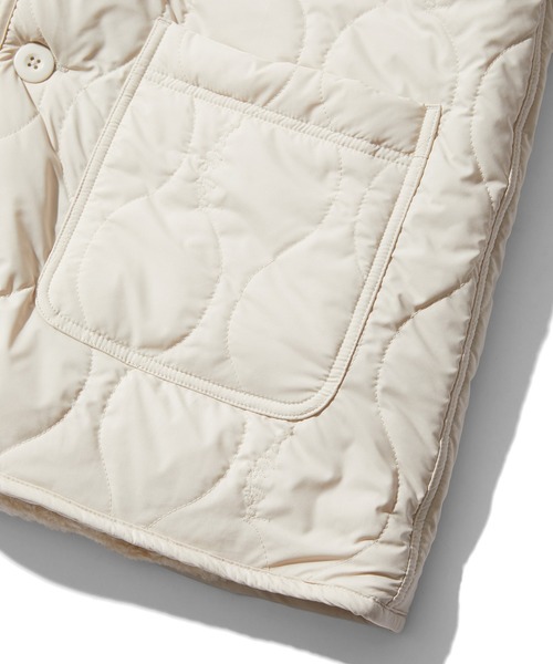 MILKFED.（ミルクフェド）の「REVERSIBLE QUILTED LOGO LONG COAT（その他アウター・レディース・ブラック/オフホワイト/オリーブ・S/M）」の14枚目の写真
