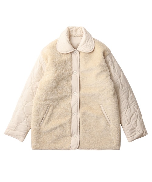 MILKFED.（ミルクフェド）の「REVERSIBLE QUILTED LOGO LONG COAT（その他アウター・レディース・ブラック/オフホワイト/オリーブ・S/M）」の16枚目の写真
