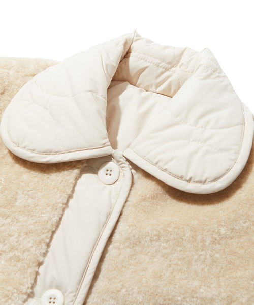 MILKFED.（ミルクフェド）の「REVERSIBLE QUILTED LOGO LONG COAT（その他アウター・レディース・ブラック/オフホワイト/オリーブ・S/M）」の18枚目の写真