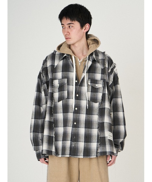 DISCOVERED（ディスカバード）の「SWITCH NEL SHIRTS（シャツ/ブラウス・メンズ・ブラック・SMALL/LARGE）」の4枚目の写真