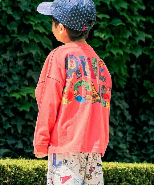 F.O.KIDS(エフオーキッズ)の「バックプリントロンT(Tシャツ/カットソー・キッズ・レインボー/ブラック/ピンク/ライム/オフホワイト・140/150/110/100/120/130/90/80)」の4枚目の写真