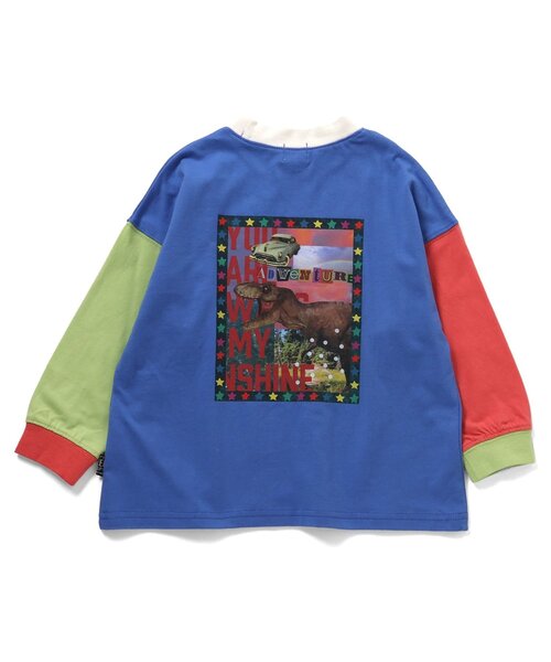 F.O.KIDS(エフオーキッズ)の「バックプリントロンT(Tシャツ/カットソー・キッズ・レインボー/ブラック/ピンク/ライム/オフホワイト・140/150/110/100/120/130/90/80)」の5枚目の写真