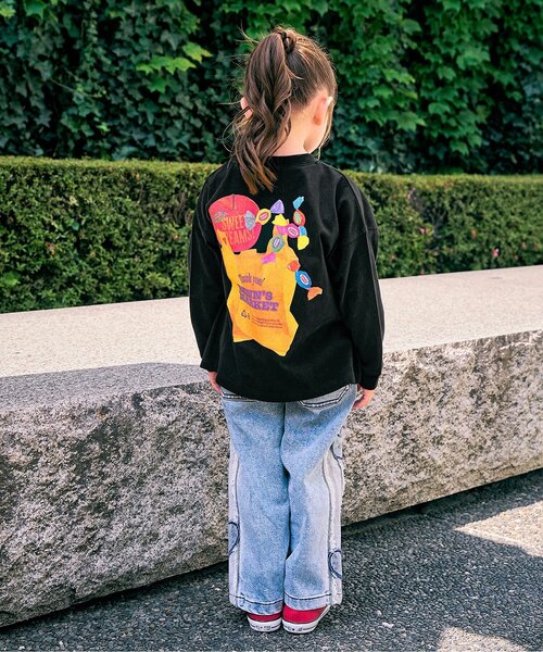 F.O.KIDS(エフオーキッズ)の「バックプリントロンT(Tシャツ/カットソー・キッズ・レインボー/ブラック/ピンク/ライム/オフホワイト・140/150/110/100/120/130/90/80)」の6枚目の写真