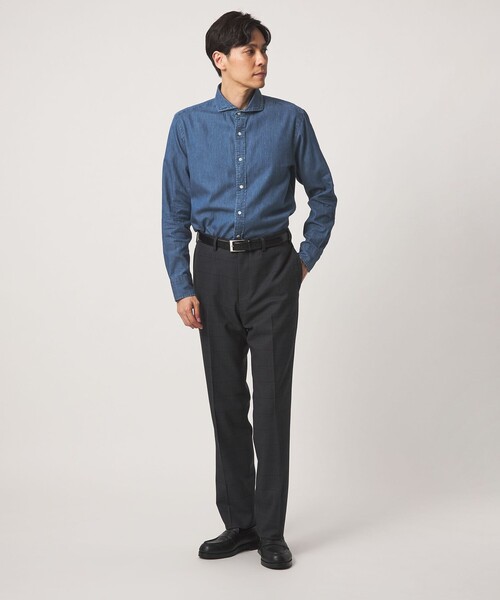 A DAY IN THE LIFE UNITED ARROWS（アデイインザライフユナイテッドアローズ）の「インディゴツイル カッタウェイカラーシャツ＜A DAY IN THE LIFE＞（シャツ/ブラウス・メンズ・コバルトブルー/ロイヤルブルー・L/M/S/XL）」の14枚目の写真