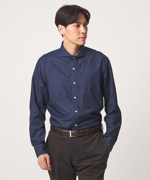 A DAY IN THE LIFE UNITED ARROWS（アデイインザライフユナイテッドアローズ）の「インディゴツイル カッタウェイカラーシャツ＜A DAY IN THE LIFE＞（シャツ/ブラウス・メンズ・コバルトブルー/ロイヤルブルー・L/M/S/XL）」の16枚目の写真