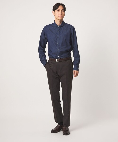 A DAY IN THE LIFE UNITED ARROWS（アデイインザライフユナイテッドアローズ）の「インディゴツイル カッタウェイカラーシャツ＜A DAY IN THE LIFE＞（シャツ/ブラウス・メンズ・コバルトブルー/ロイヤルブルー・L/M/S/XL）」の18枚目の写真