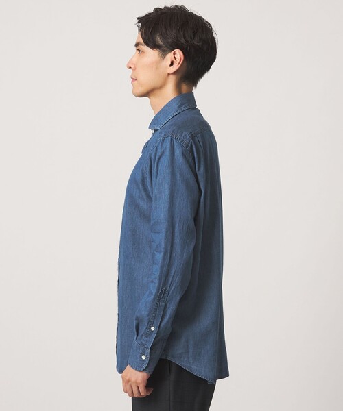 A DAY IN THE LIFE UNITED ARROWS（アデイインザライフユナイテッドアローズ）の「インディゴツイル カッタウェイカラーシャツ＜A DAY IN THE LIFE＞（シャツ/ブラウス・メンズ・コバルトブルー/ロイヤルブルー・L/M/S/XL）」の20枚目の写真