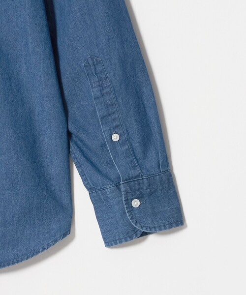 A DAY IN THE LIFE UNITED ARROWS（アデイインザライフユナイテッドアローズ）の「インディゴツイル カッタウェイカラーシャツ＜A DAY IN THE LIFE＞（シャツ/ブラウス・メンズ・コバルトブルー/ロイヤルブルー・L/M/S/XL）」の4枚目の写真