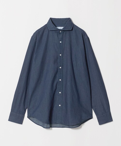 A DAY IN THE LIFE UNITED ARROWS（アデイインザライフユナイテッドアローズ）の「インディゴツイル カッタウェイカラーシャツ＜A DAY IN THE LIFE＞（シャツ/ブラウス・メンズ・コバルトブルー/ロイヤルブルー・L/M/S/XL）」の9枚目の写真
