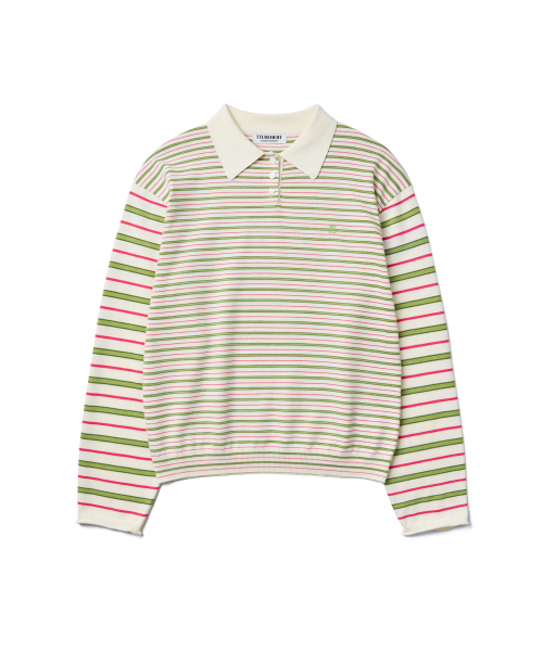 TTUDEMENT(トュードメント)の「STRIPE LONG SLEEVE POLO KNIT_IVORY(ニット/セーター・レディース・その他・FREE)」の3枚目の写真