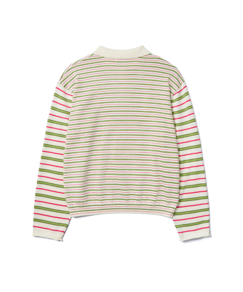 TTUDEMENT(トュードメント)の「STRIPE LONG SLEEVE POLO KNIT_IVORY(ニット/セーター・レディース・その他・FREE)」の4枚目の写真