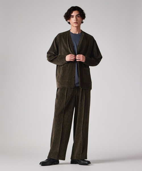 PS Paul Smith(ピーエスポールスミス)の「カットベロア バギーパンツ / 262721 EXTR01(その他パンツ・メンズ・ネイビー/ブラウン/グレー/ワインレッド・SMALL/MEDIUM)」の2枚目の写真