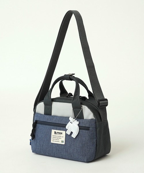 moz(モズ)の「【moz(モズ)】2WAYミニボストン ショルダー ハンドバッグ ZZEI-35(ショルダーバッグ・レディース・ブラック/オレンジ系/トリコロール/グレー×サックスブルー/ネイビー・ONE SIZE)」の17枚目の写真