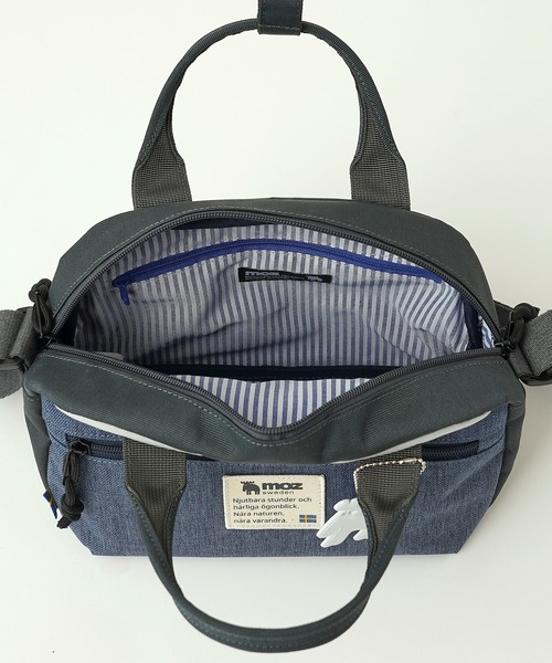 moz(モズ)の「【moz(モズ)】2WAYミニボストン ショルダー ハンドバッグ ZZEI-35(ショルダーバッグ・レディース・ブラック/オレンジ系/トリコロール/グレー×サックスブルー/ネイビー・ONE SIZE)」の14枚目の写真