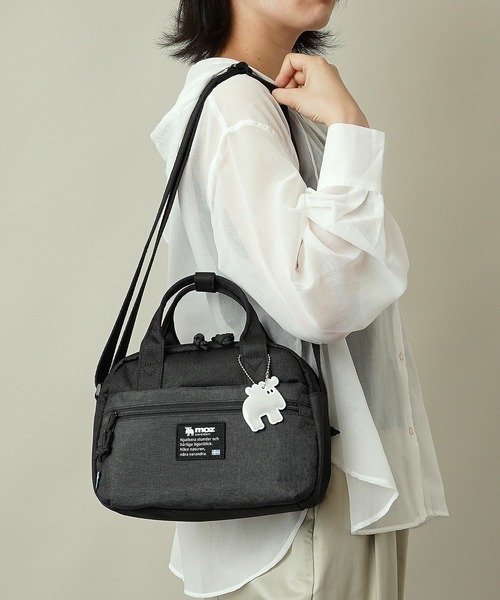 moz(モズ)の「【moz(モズ)】2WAYミニボストン ショルダー ハンドバッグ ZZEI-35(ショルダーバッグ・レディース・ブラック/オレンジ系/トリコロール/グレー×サックスブルー/ネイビー・ONE SIZE)」の7枚目の写真