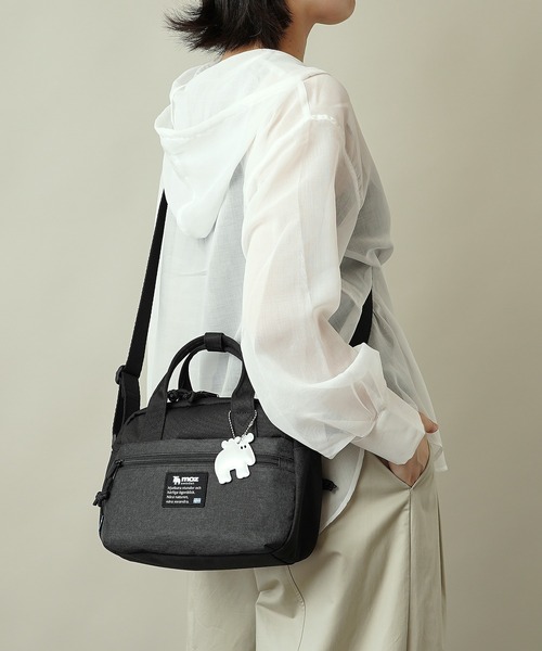 moz(モズ)の「【moz(モズ)】2WAYミニボストン ショルダー ハンドバッグ ZZEI-35(ショルダーバッグ・レディース・ブラック/オレンジ系/トリコロール/グレー×サックスブルー/ネイビー・ONE SIZE)」の8枚目の写真