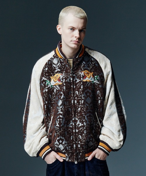 glamb（グラム）の「Gobelin Ska Jumper / ゴブランスカジャンパー（スカジャン・メンズ・ブラック/ブラウン/アイボリー・S/M/L）」の10枚目の写真