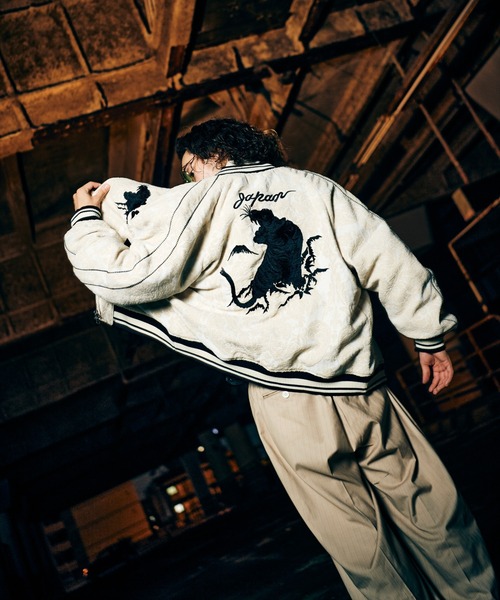 glamb（グラム）の「Gobelin Ska Jumper / ゴブランスカジャンパー（スカジャン・メンズ・ブラック/ブラウン/アイボリー・S/M/L）」の21枚目の写真