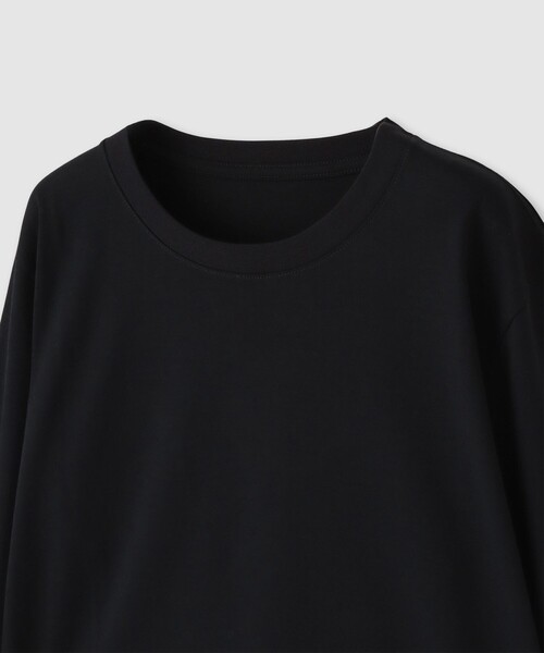 ANAYI（アナイ）の「コットン天竺ロングスリーブプルオーバー（Tシャツ/カットソー・レディース・ブラック/オフホワイト・38）」の7枚目の写真