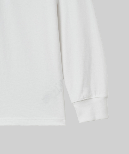 MUSINSA STANDARD KIDS（ムシンサスタンダードキッズ）の「リップカフスヘンリーネック長袖Tシャツ[ホワイト]（Tシャツ/カットソー・レディース・その他・130/120/140/150/160）」の6枚目の写真