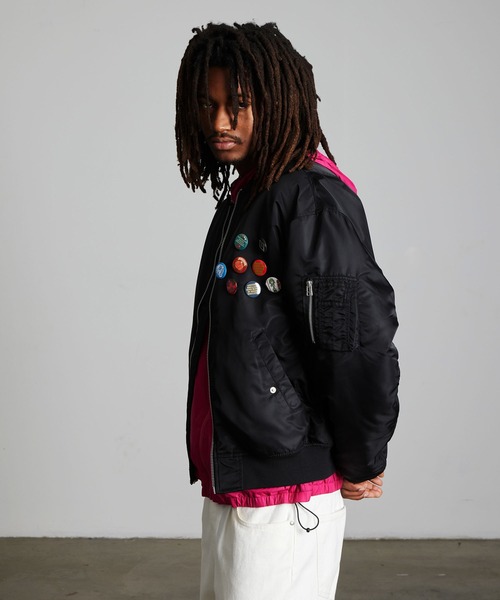 HUF（ハフ）の「OLYMPIA FLIGHT JACKET（ブルゾン・メンズ・ブラック・XXL/XL/L/M/S）」の2枚目の写真