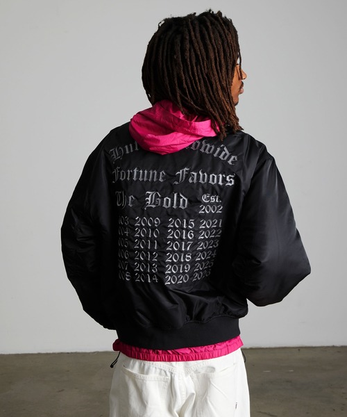 HUF（ハフ）の「OLYMPIA FLIGHT JACKET（ブルゾン・メンズ・ブラック・XXL/XL/L/M/S）」の3枚目の写真