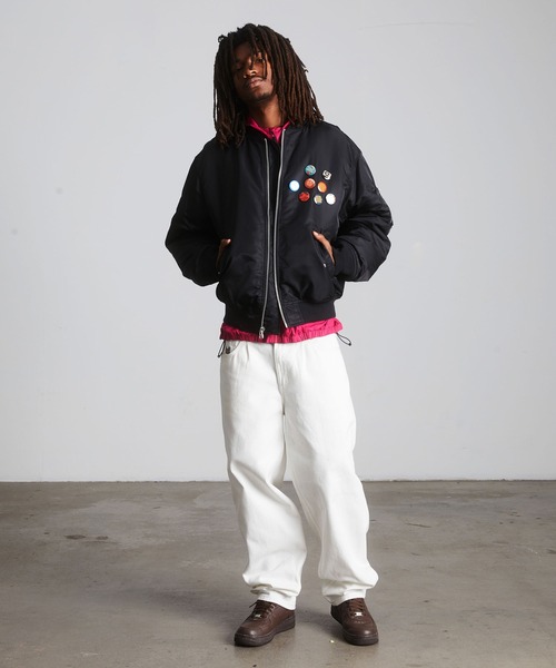 HUF（ハフ）の「OLYMPIA FLIGHT JACKET（ブルゾン・メンズ・ブラック・XXL/XL/L/M/S）」の6枚目の写真