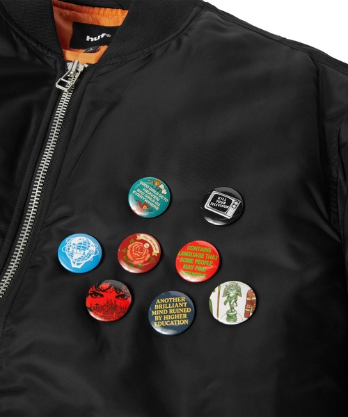 HUF（ハフ）の「OLYMPIA FLIGHT JACKET（ブルゾン・メンズ・ブラック・XXL/XL/L/M/S）」の7枚目の写真