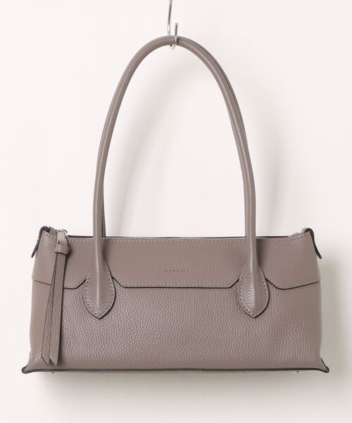 RIPANI(リパーニ)の「【RIPANI】スリムレザーハンドバッグ(Q66350)(ハンドバッグ・レディース・ダークグレー・ALL)」の1枚目の写真