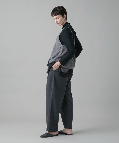 leswel(レスウェル)の「【M/L】レーストリムキャミブラウス(シャツ/ブラウス・レディース・チャコール/ベージュ/ダークブラウン・L/M)」の6枚目の写真