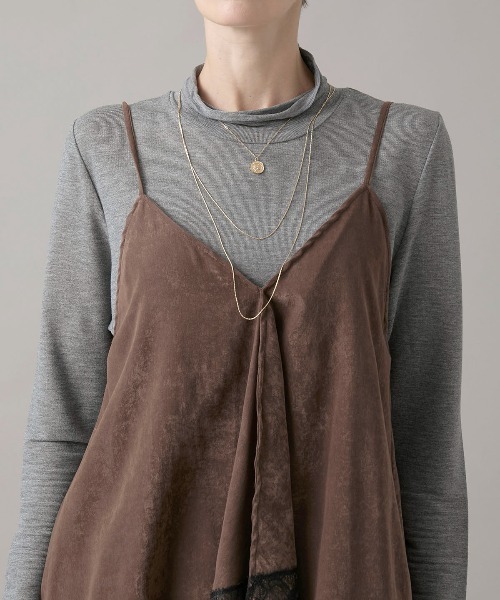 leswel(レスウェル)の「【M/L】レーストリムキャミブラウス(シャツ/ブラウス・レディース・チャコール/ベージュ/ダークブラウン・L/M)」の15枚目の写真