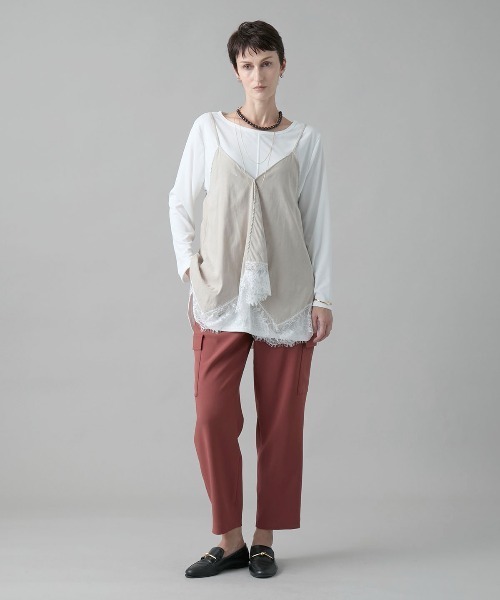 leswel(レスウェル)の「【M/L】レーストリムキャミブラウス(シャツ/ブラウス・レディース・チャコール/ベージュ/ダークブラウン・L/M)」の19枚目の写真