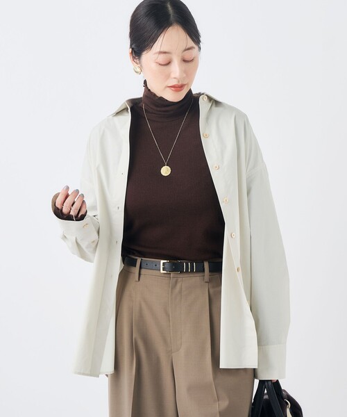 NOLLEY’S(ノーリーズ)の「MY STANDARDシャツ(シャツ/ブラウス・レディース・ホワイト/ベージュ/ブルー系その他7/ブルー系その他3・FREE)」の2枚目の写真