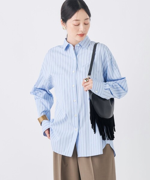 NOLLEY’S(ノーリーズ)の「MY STANDARDシャツ(シャツ/ブラウス・レディース・ホワイト/ベージュ/ブルー系その他7/ブルー系その他3・FREE)」の3枚目の写真