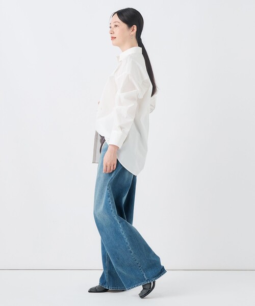 NOLLEY’S(ノーリーズ)の「MY STANDARDシャツ(シャツ/ブラウス・レディース・ホワイト/ベージュ/ブルー系その他7/ブルー系その他3・FREE)」の8枚目の写真