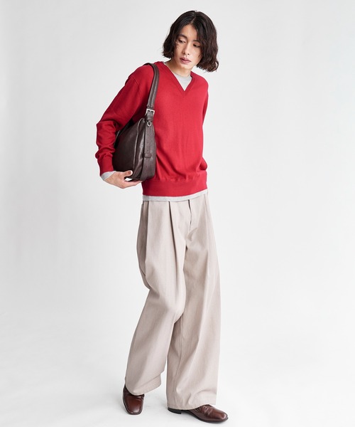 SINSS(シンス)の「Square hobo bag / スクエアホーボーバッグ(ショルダーバッグ・メンズ・ブラウン/ブラック・FREE)」の7枚目の写真