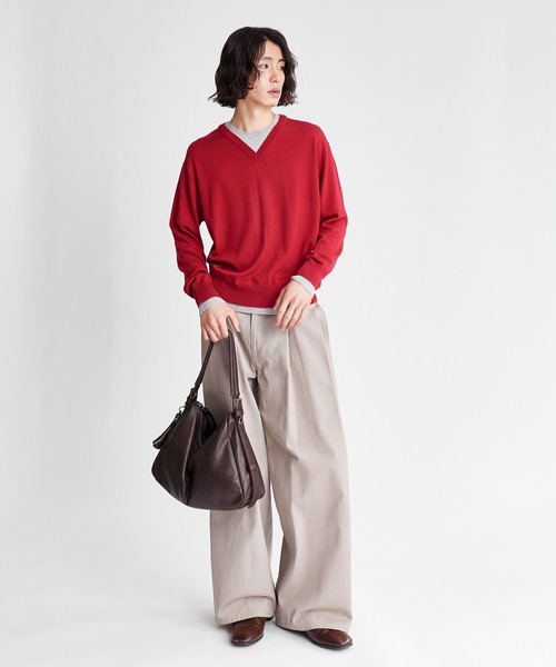 SINSS(シンス)の「Square hobo bag / スクエアホーボーバッグ(ショルダーバッグ・メンズ・ブラウン/ブラック・FREE)」の10枚目の写真