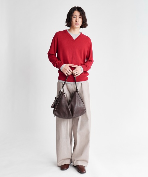 SINSS(シンス)の「Square hobo bag / スクエアホーボーバッグ(ショルダーバッグ・メンズ・ブラウン/ブラック・FREE)」の3枚目の写真