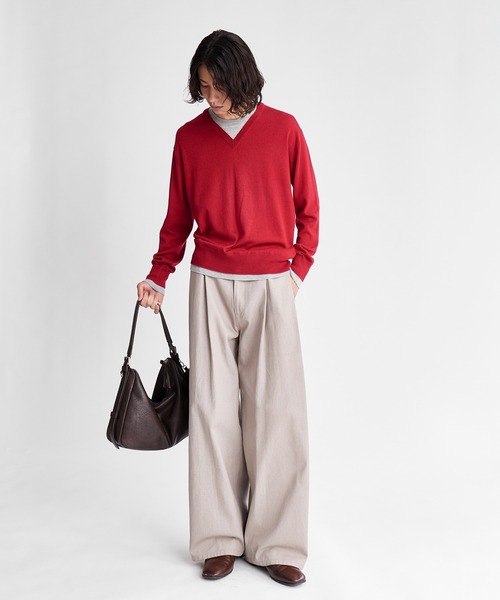 SINSS(シンス)の「Square hobo bag / スクエアホーボーバッグ(ショルダーバッグ・メンズ・ブラウン/ブラック・FREE)」の4枚目の写真