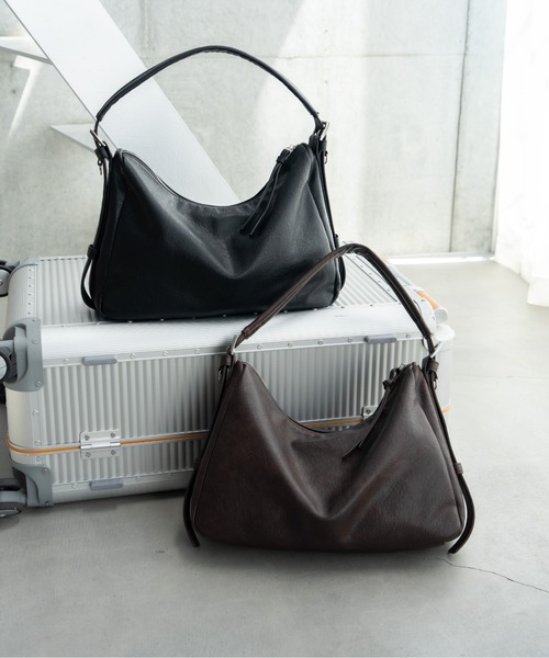 SINSS(シンス)の「Square hobo bag / スクエアホーボーバッグ(ショルダーバッグ・メンズ・ブラウン/ブラック・FREE)」の22枚目の写真