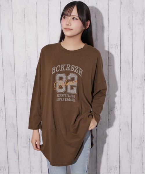 GORGE（ゴージ）の「ピグメント ナンバーロゴチュニック｜全3色（チュニック・レディース・ブラウン/スミクロ/チャコール・F）」の14枚目の写真